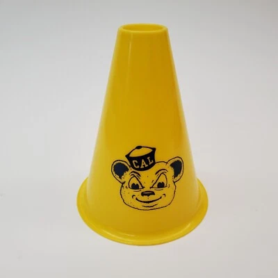 Megáfono vintage Cal Oski Bear Rah-Fone UC Berkeley Cheer Spirit azul y dorado Foto 1 de 4