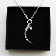 NEW Moon Raven Bald Eagle Talon Claw Solid Stainless Steel Pendant Necklace 32"