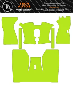 Juego Underlay e insonorizado hecho a mano a pedido Triumph Herald - Imagen 1 de 2