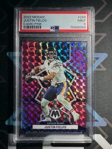 🔥💎📈 Justin Fields 2022 Mosaico Orgullo Nacional Camuflaje Rosa Prizm PSA 9 GEMA COMO NUEVO - Imagen 1 de 2