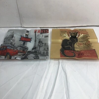 2- Colección du ChatiNoir Gato Negro / París Nacional de Francia, Ceniceros Raro Foto 1 de 4