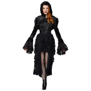 Women Dress Set Lace Sleeves Cosplay Halloween Vicious Queen Costume Performance - Picture 1 of 8