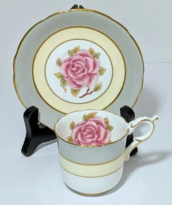 Gorgeous Rare Coalport Romance Pink Rose Demitasse Cup & Saucer Set - Picture 1 of 8