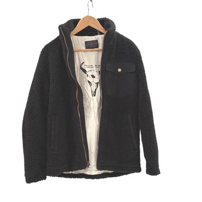 Pendleton Piled Fleece Jacket Sherpa River Rock Men Small Black Full Zip New - Image 1 of 4