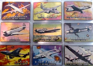 (9) 1950'S TOPPS WINGS WWII/COLD WAR ERA AIRCRAFT TRADING CARDS - Picture 1 of 2
