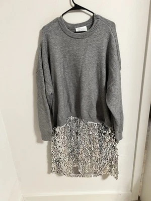 Anthropologie Mare Mare Women's 3X Knit Sweater Sequins Skirt Twofer Dress New - Image 1 of 4