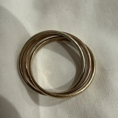 Solid 9ct Gold Three Colour Russian Wedding Ring Stocked In UK Sizes C - Z - Image 1 of 4