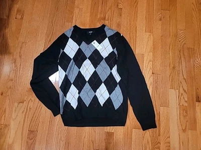 New Express V-NECK SWEATER Pullover Cotton-Wool Blend Mens MEDIUM NWT #34 - Image 1 of 4