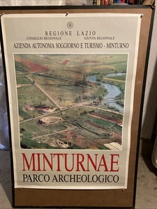 Minturnae Parco Archeologico Poster Viaggio 27 X 35” Italia - Foto 1 di 7