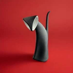 Figura Gato Bohemia Royal DUX De Colección MCM Negro Blanco Moderno Jaroslav Jesek Checo - Imagen 1 de 10