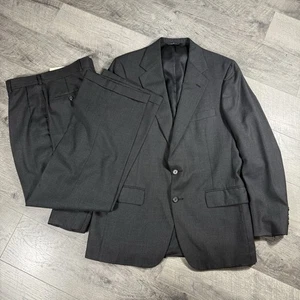 VNTG Ralph Lauren Polo University Black Window Pane Suit USA Made Wool Size 40 - Bild 1 von 21