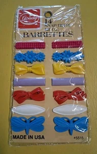 14 Goody Snap-Tight Kiddie Barrettes #5515 Made In USA 1982 - Picture 1 of 4