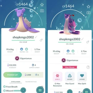 Pokémon Trade --Shiny Gigantamax Lapras--comercio 20k polvo - Imagen 1 de 1