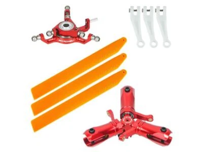 CNC Triple Orange Plastic Blades Conversion set (RED) - BLADE INFUSION 120 : MH - Image 1 of 2