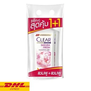 2x Clear Sakura Fresh Anti-Dandruff Shampoo 48hour Fragranced Scalp Care 370 ml - Picture 1 of 3