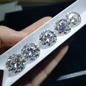 5~15mm D color VVS1 Round Loose Moissanite Stone VVS1 GRA Certificate Pass Test - Picture 1 of 8