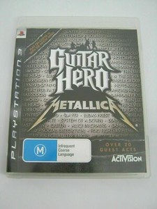 Mint Disc Playstation 3 Ps3 Metallica Guitar Hero - Inc Manual