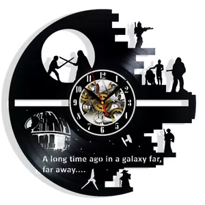 Orologio da parete in vinile Star Wars dischi arredamento casa regalo Natale compleanno vacanze - Foto 1 di 5