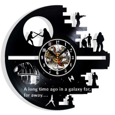 Reloj de pared de vinilo Star Wars discos decoración del hogar regalo Navidad cumpleaños vacaciones Foto 1 de 4