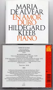 Maria de Alvear - En Amor Duro for piano, Hildegard Kleeb, Hat Hut Art CD - Picture 1 of 1