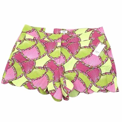 Pantalones Cortos Crown & Ivy Para Mujer Shelby Paisley Rosa Lima Festoneados Para Mujer 16 Nuevos 8332 Foto 1 de 4