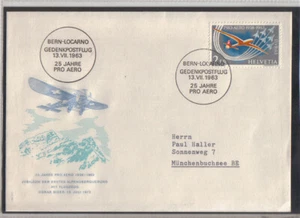 Annullo tematico SVIZZERA - 1963 - LBF/3296 - 50° TRASVOLATA OSKAR BIDER - Imagen 1 de 1