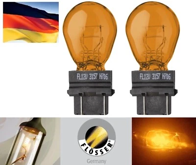 Flosser 3157NA 3157A 27/7W Ámbar Dos Bombillas Señal de Giro Trasero Repuesto Ajuste OE Foto 1 de 4