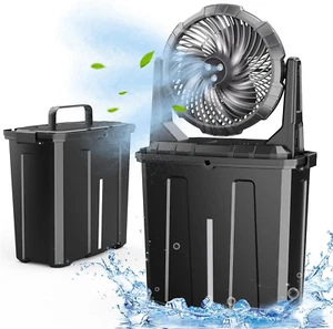 Outdoor Portable Misting Fan 20000mAh USB Rechargeable Battery 9L Bucket 10-inch - Picture 1 of 11