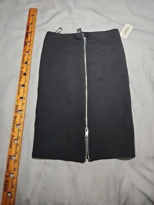 Falda Forever 21 Mujer Pequeña S Negra Falda Lápiz Pull On Cremallera Ajustada Bodycon Foto 1 de 4
