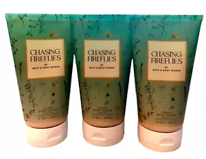 Bath & Body Works LOT of 3 Chasing Fireflies Creamy Body Scrub 8 oz Pear Jasmine - Picture 1 of 2