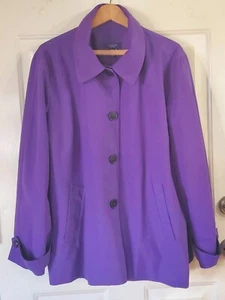 Giacca Chaps Swing taglia 3 XL donna Majestic viola schiena kick plissettata foderata cappotto - Foto 1 di 9