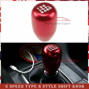 JDM Red Type R Style Manual 6 Speed Aluminum Gear Shift Knob For Toyota Lexus - Picture 1 of 4