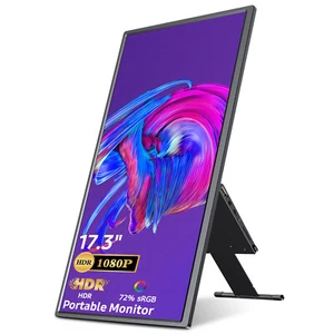 UPERFECT 17.3" Portable Gaming Monitor 1920*1080 USB-C HDMI Monitor for PS Xbox - Picture 1 of 12