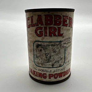 Vintage Clabber Girl Baking Powder With The Balanced Tin 10 oz USA - Used…84 - Picture 1 of 20