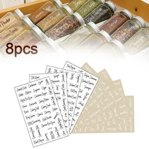 Good 274X Printed Spice Jar and Pantry Label Set Chalkboard St Labels X8M7 - Picture 1 of 9