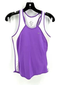 Camiseta sin mangas para mujer Nike Dri-Fit camiseta de uso activo XS espalda deportiva tiras púrpura - Imagen 1 de 9