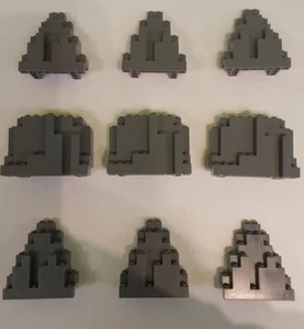 9 LEGO Paredes del Castillo Paredes Gris Azulado Oscuro Paredes de Roca Eructos Piezas de Pared del Castillo Y623 - Imagen 1 de 1