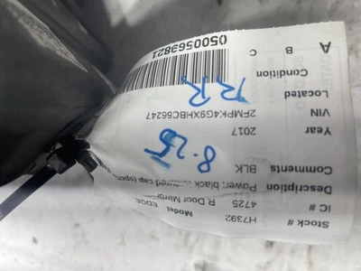 Used Right Door Mirror fits: 2017 Ford Edge Power black textured cap spotter gla - Imagem 1 de 4