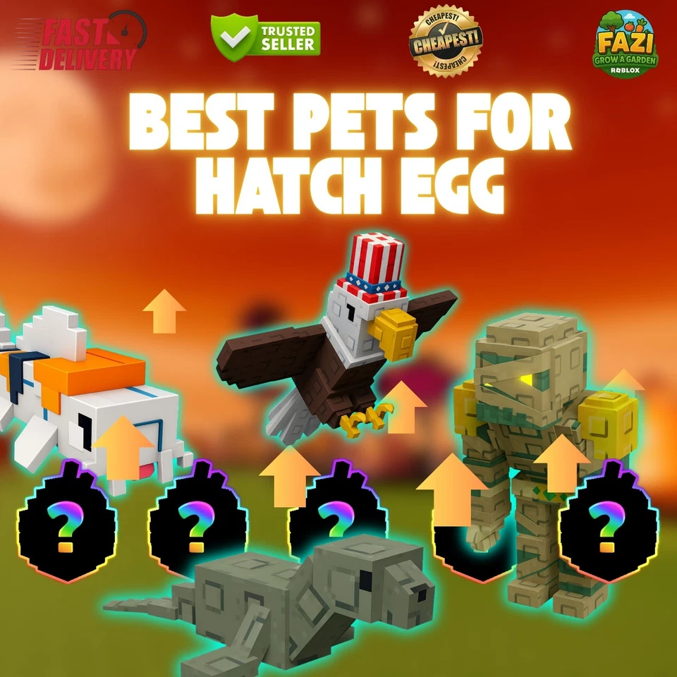 Grow A Garden Roblox - Seal - Mummy - Koi - Bald Owl - HUGE - TITAN - MUTATION