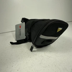 Topeak Medium Aero Wedge TC2261B Bike Seat Bag Saddle Pack QR Straps Black - Picture 1 of 10