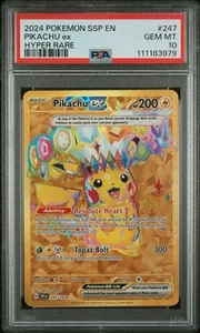 Psa 10 Pikachu 247 Surging Sparks Hyper Rare - Picture 1 of 3