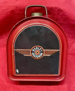 Vintage 1 Gallon Galvanized Harley Davidson Saddle Bag Gas Tank - Picture 1 of 7