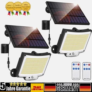 2Stk LED Solarleuchte mit Bewegungsmelder Solarstrahler Außenleuchte Gartenlampe - Bild 1 von 7