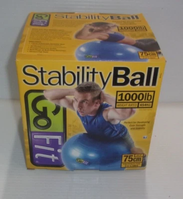 GoFit Proball Stability Exercise Ball  Pump 75CM New in Box - Image 1 of 3