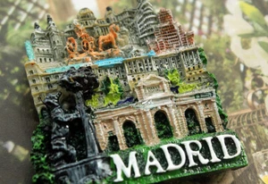 Spanien Madrid Wahrzeichen Tourist Reise Geschenk Souvenir 3D Harz Kühlschrankmagnet Handwerk - Bild 1 von 4