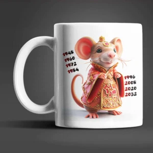 Ratte Chinesisches Jahres Sternzeichen Tasse Kaffeetasse Teetasse Geschenkidee - Bild 1 von 2