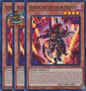Yugioh! 3x Aluber el Bufón de Despia RA02-EN016 Ultra Raro 1ª Edición Casi Nuevo - Imagen 1 de 1