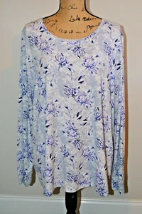 Croft & Barrow Tunika Top in Hellgrau und Lila - 2X - Bild 1 von 2