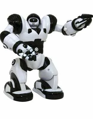 WoowWee Robosapien 7'' Tall ROBOT Black/White -without box & button doesn't work - Image 1 of 4