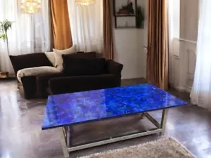 Splendido tavolo da pranzo 48"x24" in lapislazzuli pietra preziosa unica arredo bar deco - Foto 1 di 8